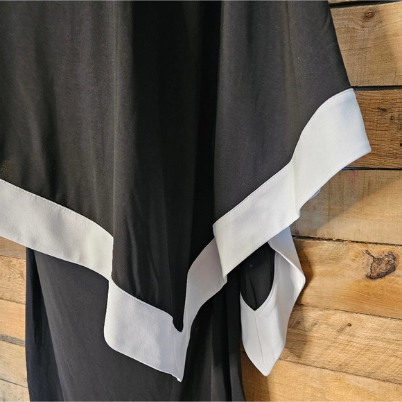 Chaps women's black dress with built in cape size medium - Picture 6 of 13